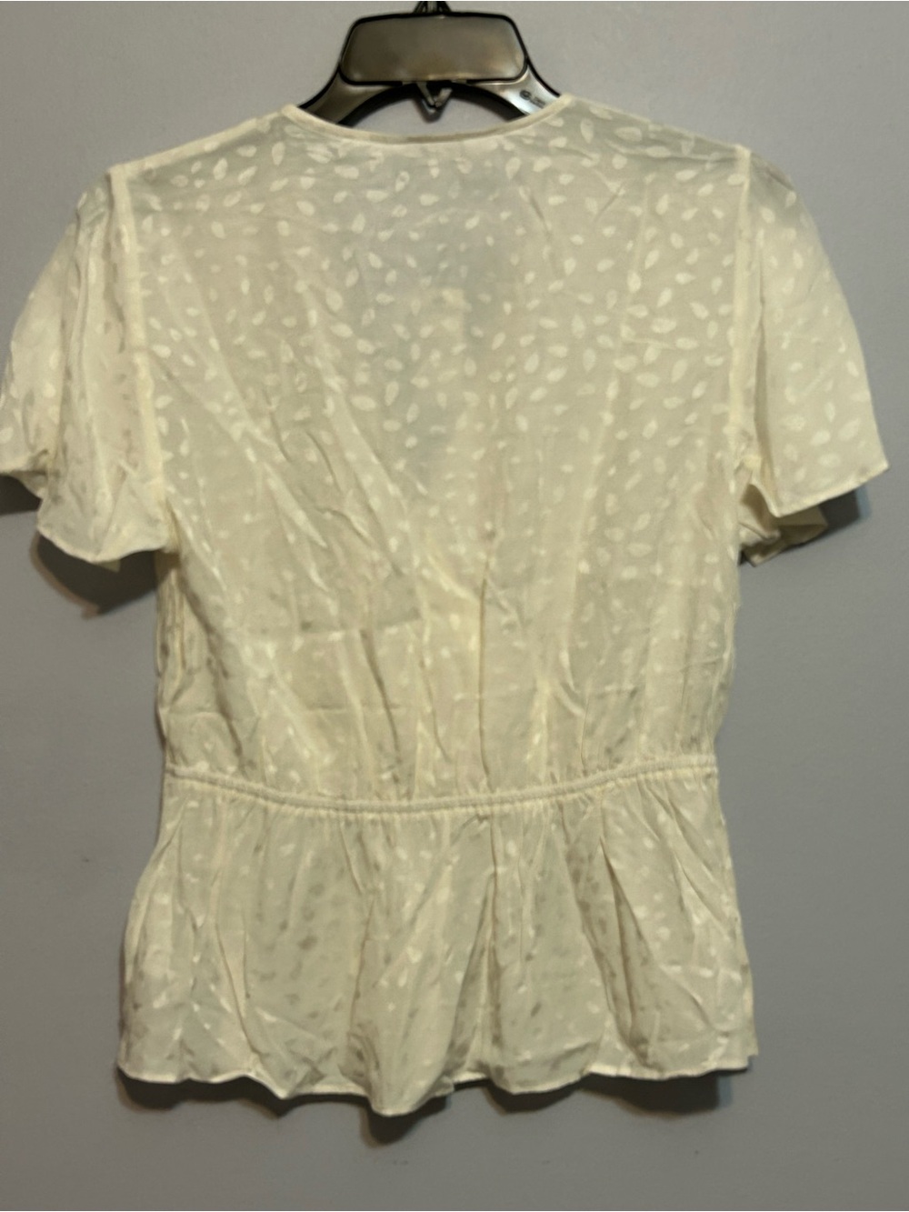 Express Ivory Crossover Blouse - Picture 3 of 9